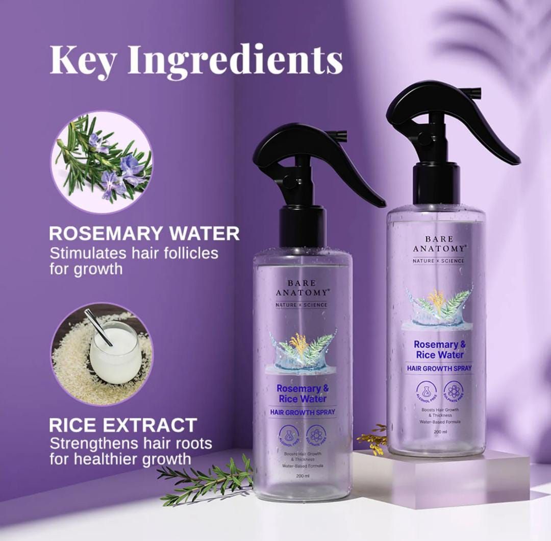 Rosemary & Rice Water Hair Growth Spray